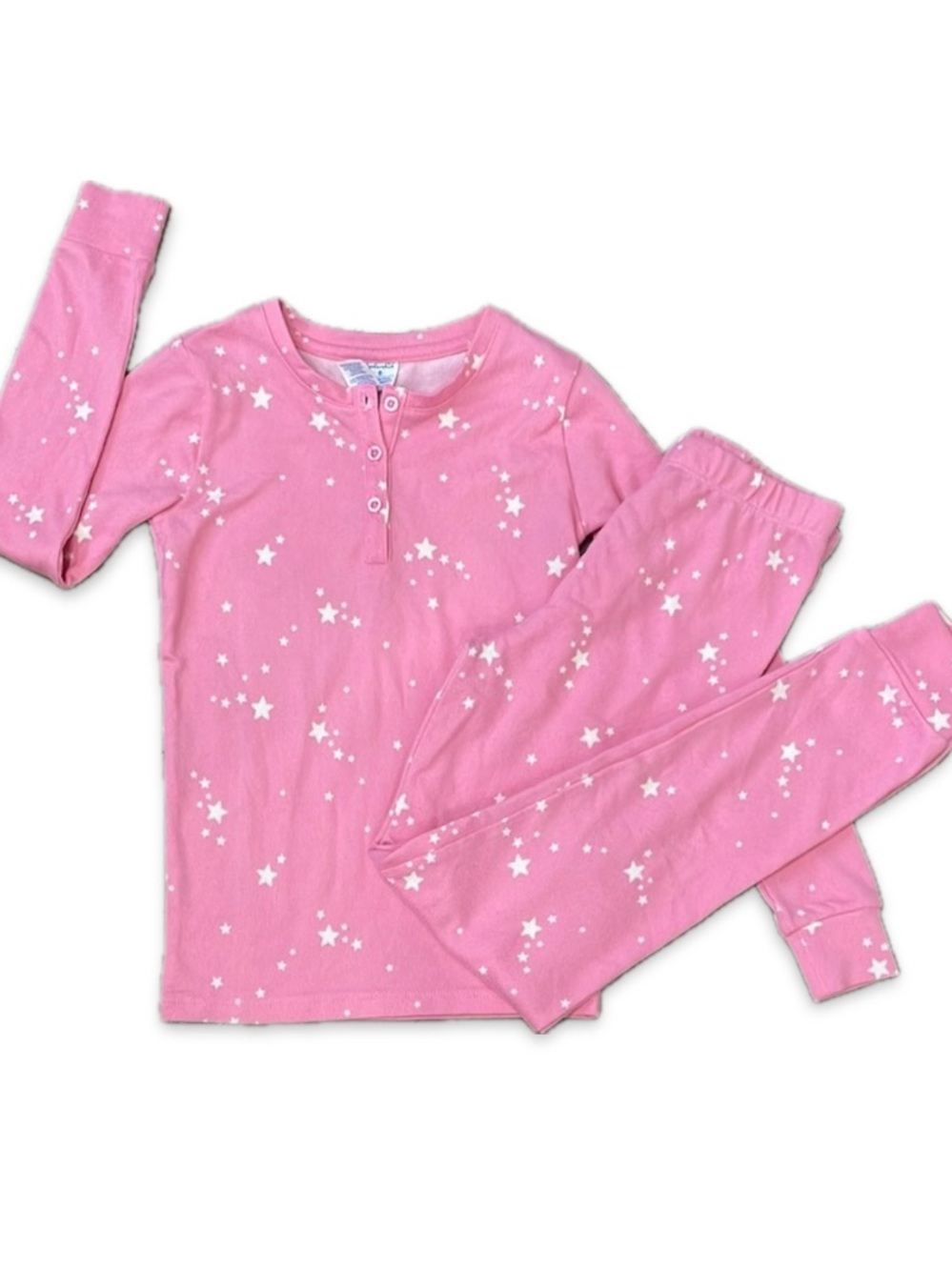 Splendid Cozy Pink Starry Pajamas Girls Long Sleeve 8